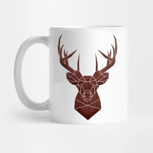 Geometric Wood Grain Deer Mug